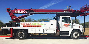 city signs truck